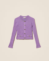 TWINSET GIRL cardigan a trecce Viola