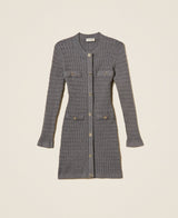 TWINSET GIRL abito in maglia a trecce Grigio