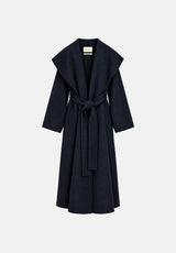 VICOLO cappotto con scialle Blu