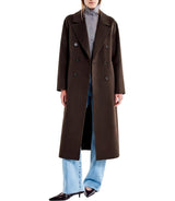 VICOLO cappotto lungo doppiopetto Fondente
