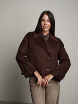VICOLO cappotto corto Fondente