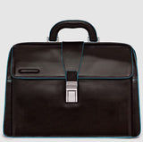 PIQUADRO borsa da dottore blue square Mogano
