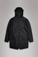 RAINS impermabile long jacket Black