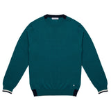 MANUEL RITZ maglia con contrasto al collo Blu