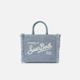 MC2 SAINT BARTH Borsa Vanity mini corduroy Azzurro