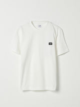 CP COMPANY KIDS t-shirt con ricamo logo petto Bianco
