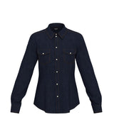 EMME MARELLA camicia in denim stretch Blu