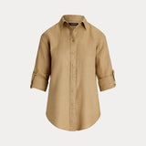 LAUREN RALPH LAUREN camicia in lino relaxed fit Beige