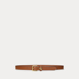 LAUREN RALPH LAUREN cintura sottile con logo Marrone