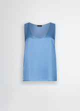 liU JO top in raso Blu