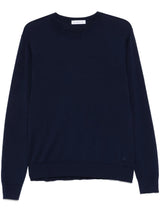 MANUEL RITZ maglia girocollo con logo Blu