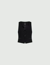 MARella gilet in envers satin Nero