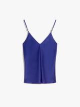 MAXMARA top in envers satin Blu