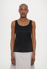 MAXMARA top in raso di seta Nero