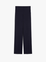 MAXMARA pantalone dritto in satin lana Blu