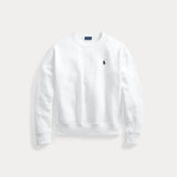 RALPH LAUREN POLO Felpa con logo in contrasto Bianco