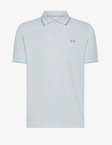 SUN68 Polo small stripes maniche corte Bianco