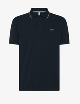 SUN68 Polo small stripes maniche corte Navy blue