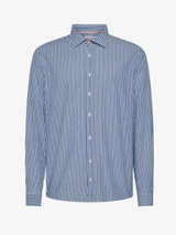 SUN68 camicia a righe bicolor Bianco/navy blue