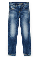DIESEL jeans in denim con toppa Blu