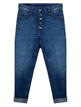 DONDUP jeans con bottoni gioiello Blu