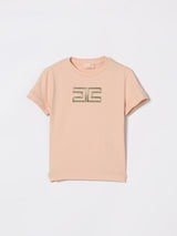 ELISABETTA FRANCHI t-shirt con logo Rosa