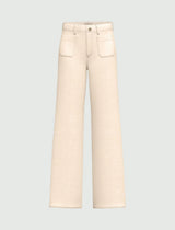 EMME MARELLA pantalone in gabardina stretch Bianco