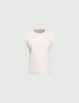 EMME MARELLA t-shirt smanicata con cristalli Bianco