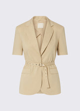 LIU JO BLACK giacca blazer con cintura Beige