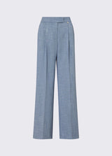 LIU JO WHITE Pantaloni palazzo in tessuto melange Azzurro