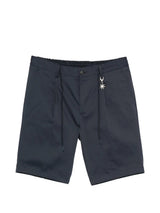 MANUEL RITZ bermuda in cotone stretch Blu