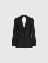 MARella blazer con schiena scoperta Nero