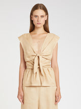 MARella top in lino nattè Beige