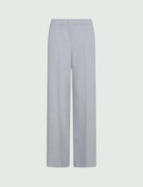 MARella Pantalone dritto in tela stretch malfilé Grigio