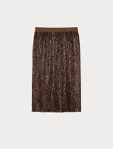 MARINA RINALDI gonna in tulle con pailettes Marrone