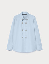 MARINA RINALDI camicia con ricami Azzurro