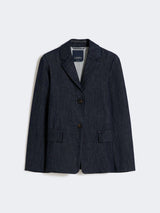 S MAXMARA giacca monopetto in denim Blu