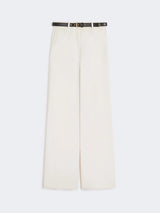 MAXMARA BLACK DRESS pantalone con cintura Crema