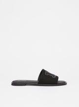 MAXMARA BEACHWEAR sandalo in canvas Nero