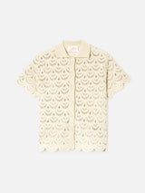 MC2 SAINT BARTH camicia a righe traforata Bianco
