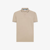 SUN68 polo small stripe Stone