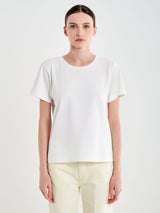 VICOLO t-shirt basic con collo costine Naturale