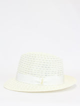 BORSALINO cappello treccia canapa Bianco