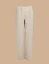 MARINA RINALDI pantalone in lino Sabbia