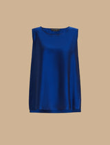 MARINA RINALDI top in shantung leggero Blu