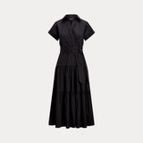 LAUREN RALPH LAUREN abito midi con cinta Nero