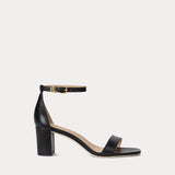 LAUREN RALPH LAUREN sandalo logan in pelle Nero