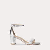 LAUREN RALPH LAUREN sandalo in nappa metallizzata Argento