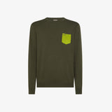 SUN68 maglione con taschino e toppe Verde