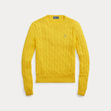 RALPH LAUREN POLO maglioncino a trecce con cavallino Giallo
